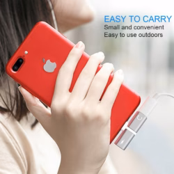 Alternative view of 2-in-1 Lade- und Kopfhörer Headeset Adapter iPhone 5 6 7 8 10 X 11 Lightning