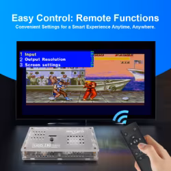 Bitfunx GBSC Pro Rückseite mit HDMI-Ausgang und Videoeingängen