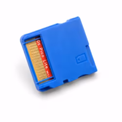 DSpico Flashcard Rückseite mit Nintendo-DS-Anschluss und Micro-SD-Slot