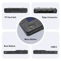 LinkRetro SD2PSXTD Transparent Black USB-C und Anschluesse